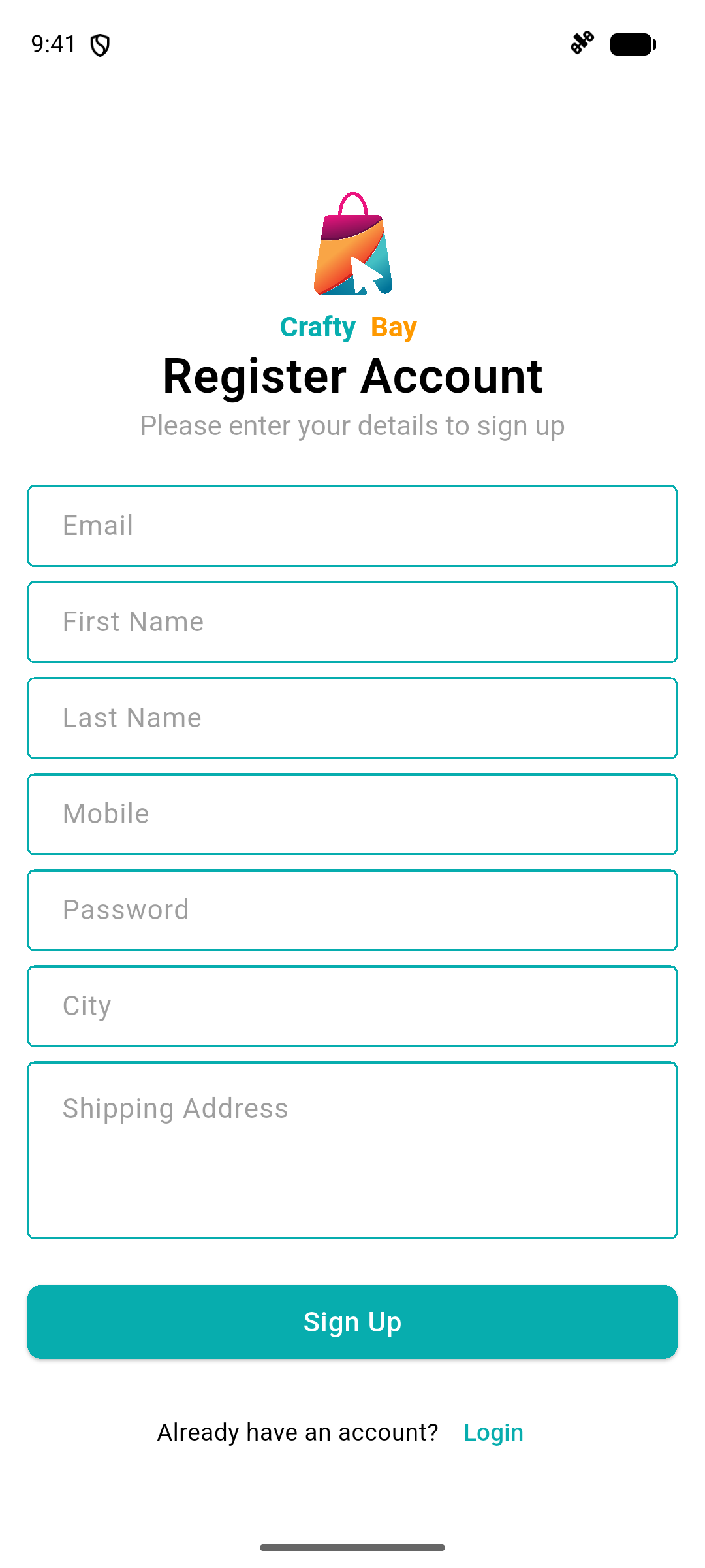 signup Screen