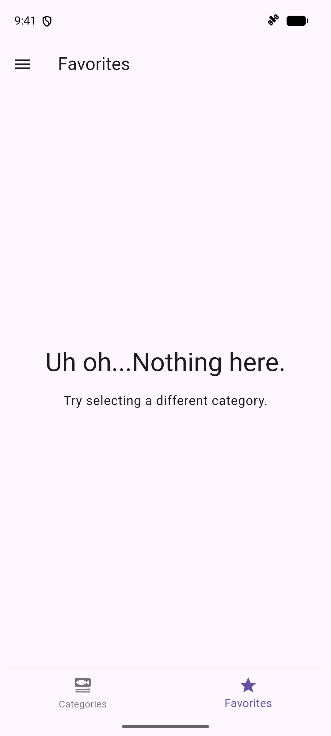 favorites Screen